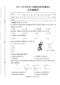 河南省许昌市襄城县2023-2024学年七年级下学期7月期末数学试题