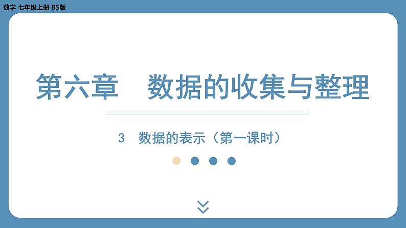 2024-2025学年度北师版七上数学6.3数据的表示(第一课时)【课件】01