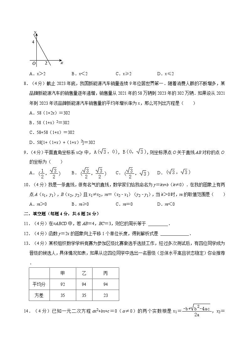 福建省福州市仓山区(金山中学、外国语等多校联考)2023-2024学年八年级下学期期末数学试卷第2页
