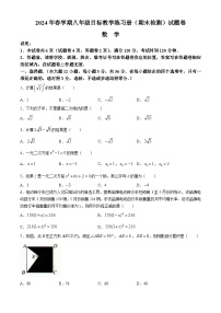 广西壮族自治区梧州市苍梧县2023-2024学年八年级下学期期末数学试题