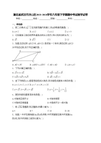 湖北省武汉市洪山区2023-2024学年八年级下学期期中考试数学试卷(含答案)