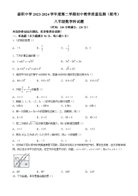 海南省琼海市嘉积中学2023-2024学年八年级下学期7月期末数学试题