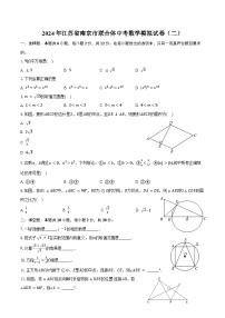 2024年江苏省南京市联合体中考数学模拟试卷（二）（含答案）