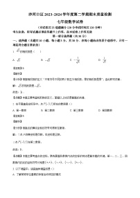 辽宁省大连市沙河口区2023-2024学年七年级下学期期末数学试题（解析版）