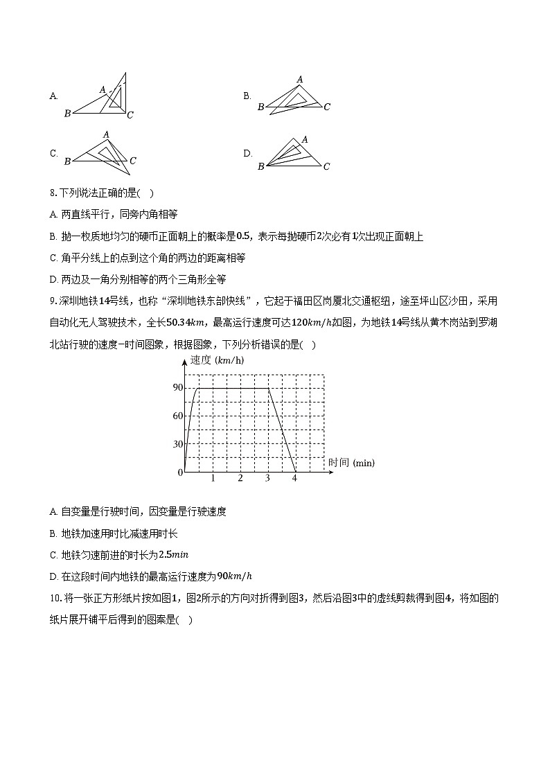2023-2024学年广东省深圳市福田区七年级(下)期末数学试卷(含答案)第2页