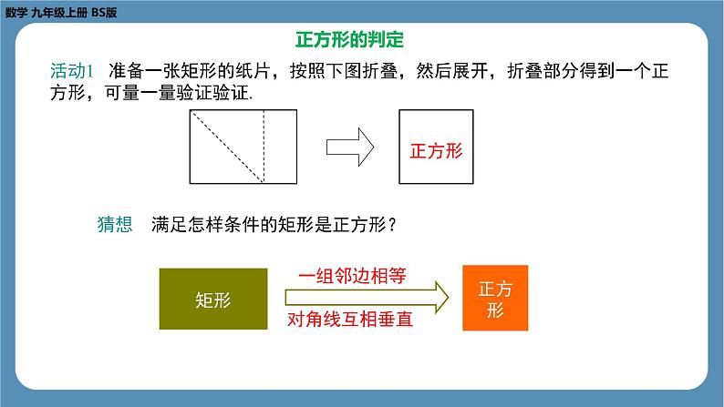 2024-2025学年度北师版九上数学1.3正方形的性质与判定(第二课时)【课件】第8页