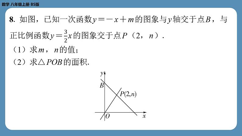 北师版八上数学4.3一次函数的图象(第二课时)(课外培优课件)第8页