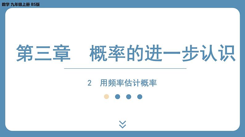 2024-2025学年度北师版九上数学3.2用频率估计概率【课外培优课件】第1页