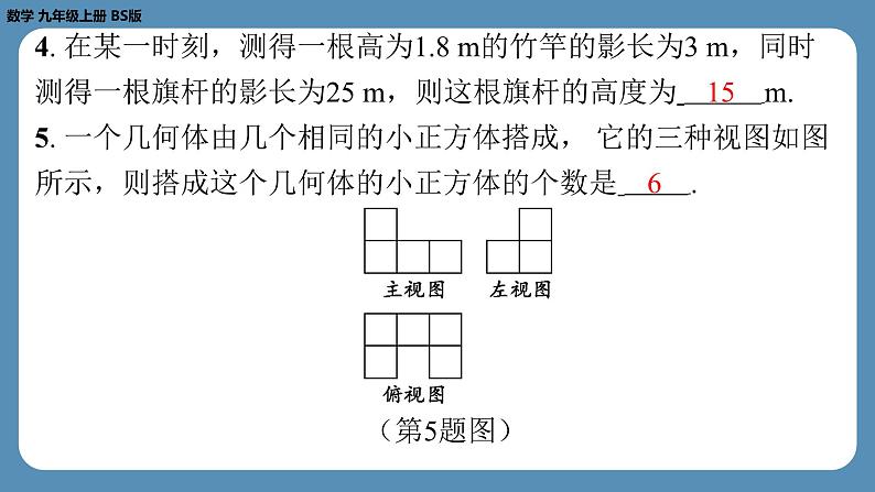 2024-2025学年度北师版九上数学-第五章-投影与视图-回顾与思考【课外培优课件】05