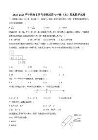 河南省信阳市淮滨县2023-2024学年七年级上学期期末学业水平测试数学试卷(含解析)