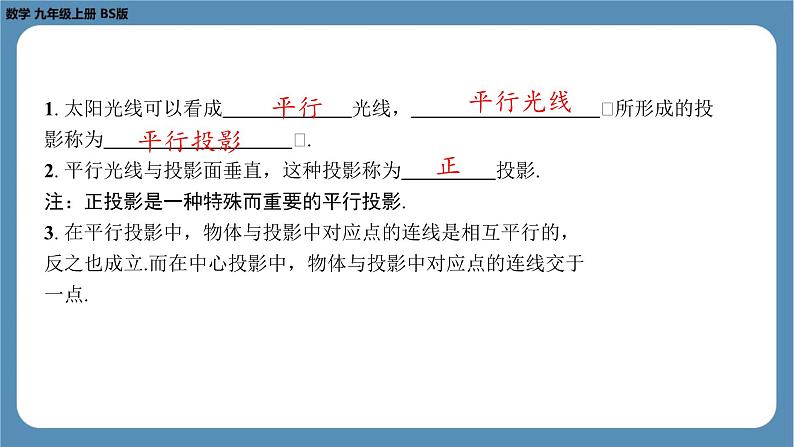 2024-2025学年度北师版九上数学5.1 投 影(第二课时)【课件】第4页