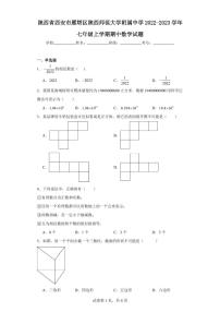 陕西省西安市雁塔区陕西师范大学附属中学2022-2023学年七年级上学期期中数学试题