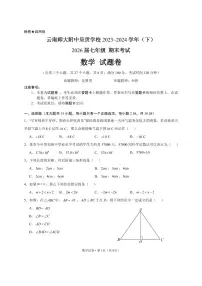 云南省昆明市呈贡区云大附中呈贡中学2023-2024学年七年级下学期期末考试+数学试题