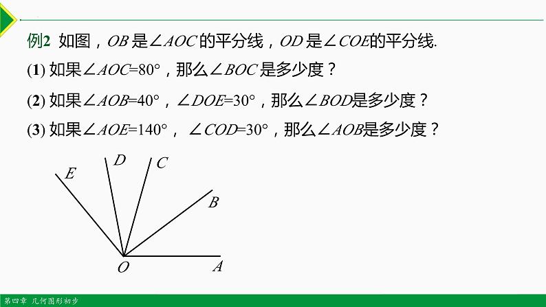 人教版七年级数学上册同步教材4.3.2 角的比较与运算(第2课时)(课件)第5页