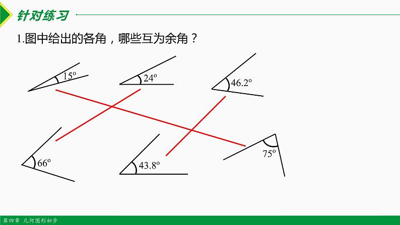 人教版七年级数学上册同步教材4.3.3 余角和补角(第1课时)(课件)04