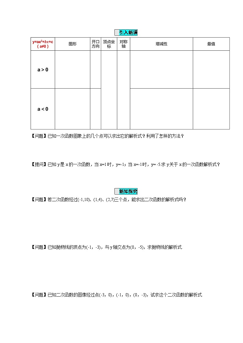 22.1.4 二次函数y=ax^2+bx+c的图象和性质(第二课时)课件+教学设计+导学案+分层练习03