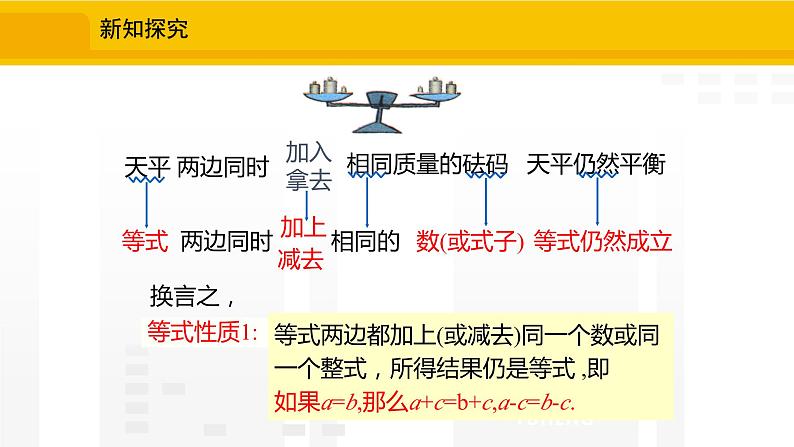 北师大版(2024版)七年级数学上册课件 5.2.1等式的基本性质06