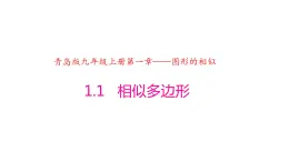 青岛版 初中数学 9上 1.1 相似多边形（同步课件）-2024-2025学年9上数学同步课堂（青岛版）