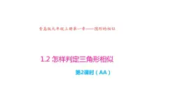 1.2 怎样判定三角形相似（第2课时）（同步课件）-2024-2025学年9上数学同步课堂（青岛版）