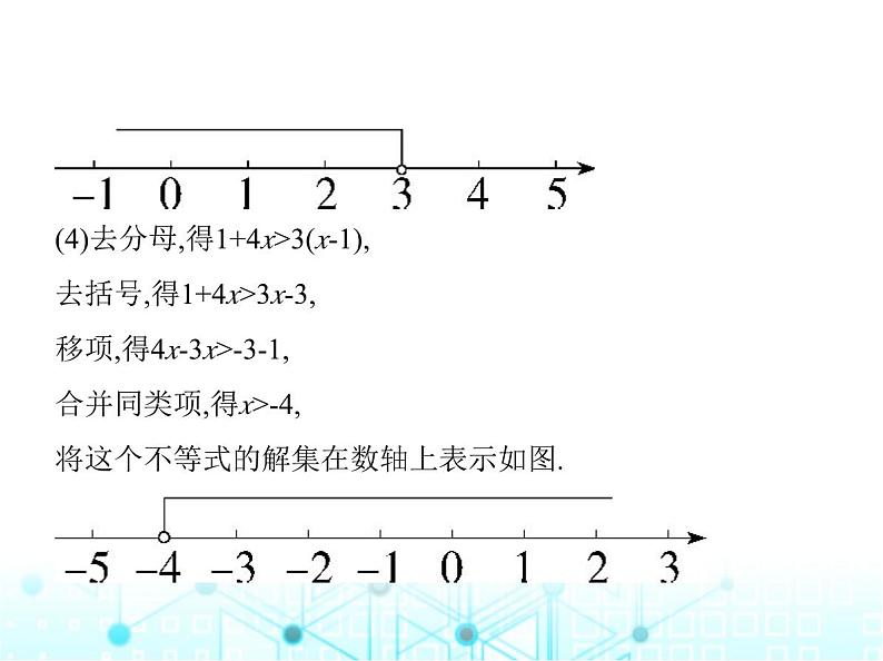湘教版初中八年级数学上册4-3一元一次不等式的解法第2课时在数轴上表示不等式的解集课件第7页