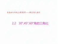 2.2 30°,45°,60°角的三角比（同步课件）-2024-2025学年9上数学同步课堂（青岛版）