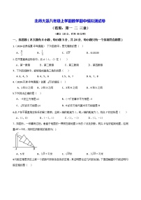 北师大版八年级上学期数学期中模拟测试卷(含答案)