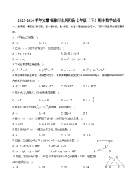 2023-2024学年安徽省滁州市凤阳县七年级（下）期末数学试卷（含答案）