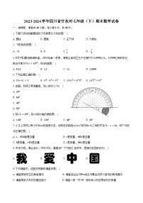 2023-2024学年四川省甘孜州七年级（下）期末数学试卷（含答案）