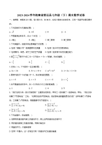 2023-2024学年海南省澄迈县七年级(下)期末数学试卷(含答案)