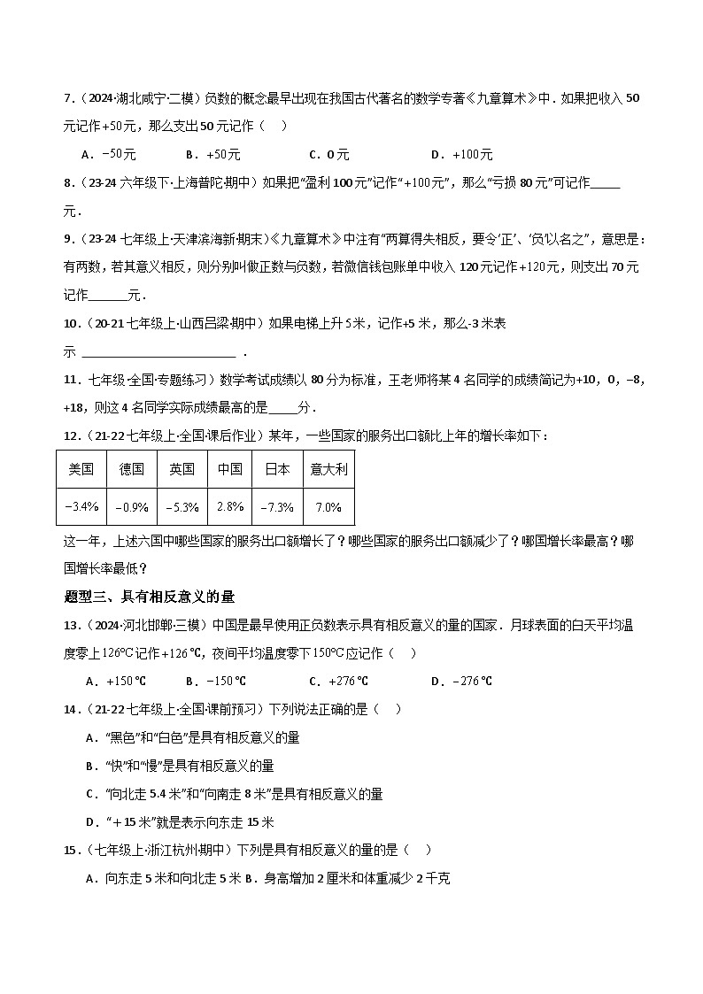 (人教版2024)七年级数学上册同步 1.1正数和负数 课件+同步练习含解析02