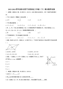 2023-2024学年吉林市四平市铁东区八年级（下）期末数学试卷（含详细答案解析）