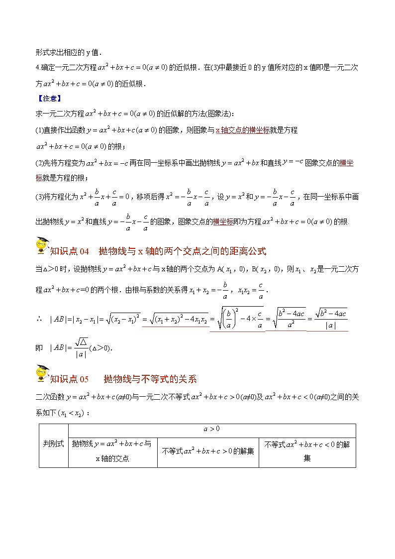 人教版九年级数学上册同步讲义专题第13课 用函数观点看一元二次方程(教师版)第3页