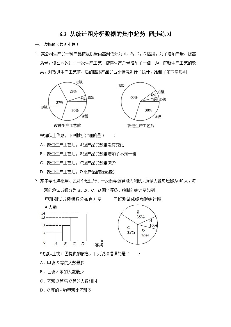 6.3 从统计图分析数据的集中趋势(课件+教学设计+导学案+同步练习)01