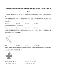 数学八年级上册4.3 坐标平面内图形的轴对称和平移精品一课一练
