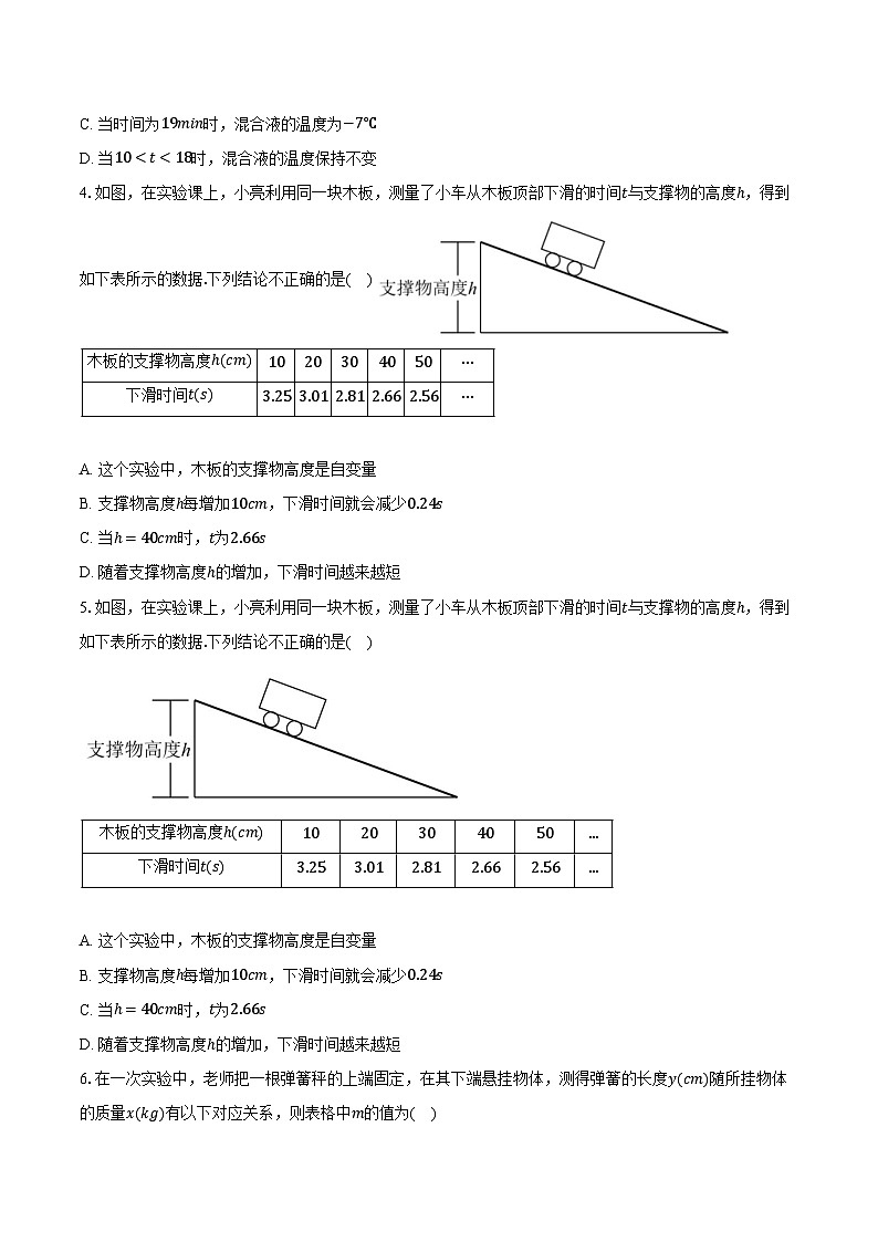 5.1常量与变量 浙教版初中数学八年级上册同步练习(含详细答案解析)第2页