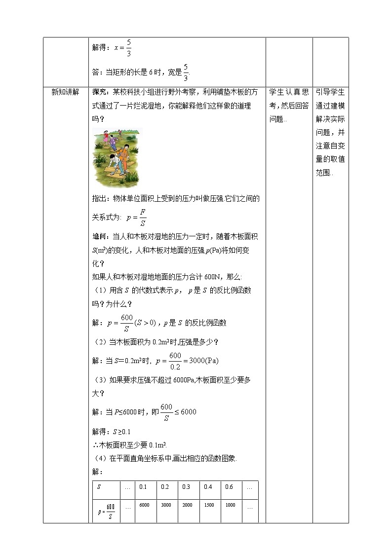 6.3 反比例函数的应用 - 教案第2页