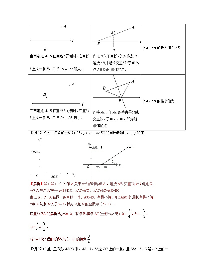 初中数学中考复习专题满分秘籍 几何最值之将军饮马问题03