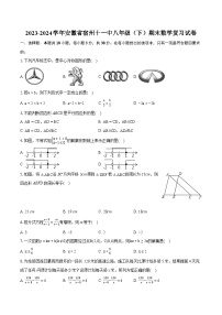 2023-2024学年安徽省宿州十一中八年级（下）期末数学复习试卷（含详细答案解析）
