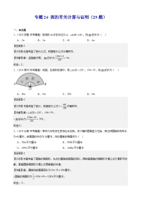 专题24 圆的有关计算与证明（29题）（教师卷+学生卷）- 2024年中考数学真题分类汇编（全国通用）