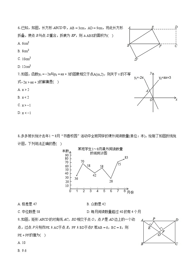 2023-2024学年河南省信阳市潢川县八年级(下)期末数学试卷(含详细答案解析)02
