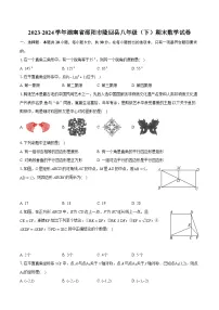 2023-2024学年湖南省邵阳市隆回县八年级(下)期末数学试卷(含详细答案解析)