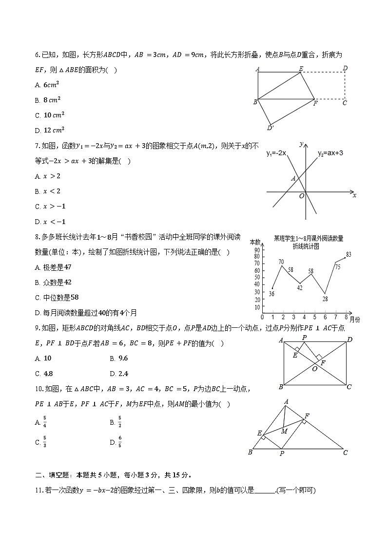 2023-2024学年河南省信阳市潢川县八年级(下)期末数学试卷(含答案)第2页