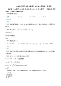 2024年内蒙古包头市第四十九中学中考数学三模试题（解析版）