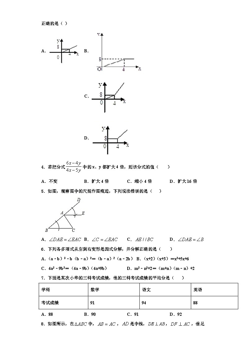 辽宁省盘锦双台子区六校联考2023-2024学年数学八上期末统考模拟试题【含解析】02