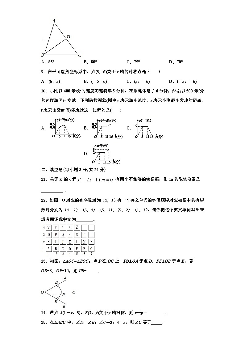 辽宁省沈阳126中学2023-2024学年数学八年级第一学期期末达标检测试题【含解析】第2页