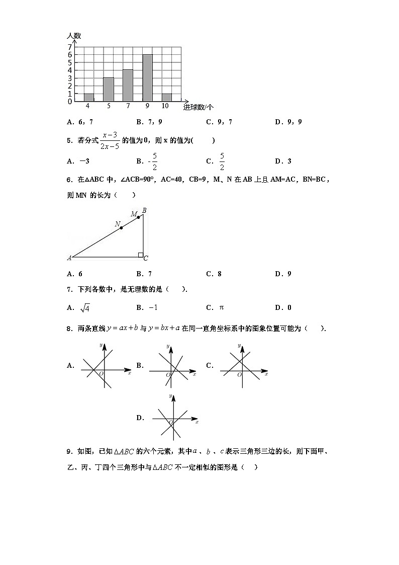 辽宁省沈阳市皇姑区第三十三中学2023-2024学年数学八年级第一学期期末质量检测试题【含解析】02