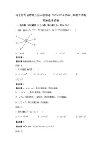 [数学][期末]河北省邢台市内丘县六校联考2023-2024学年七年级下学期期末试题(解析版)