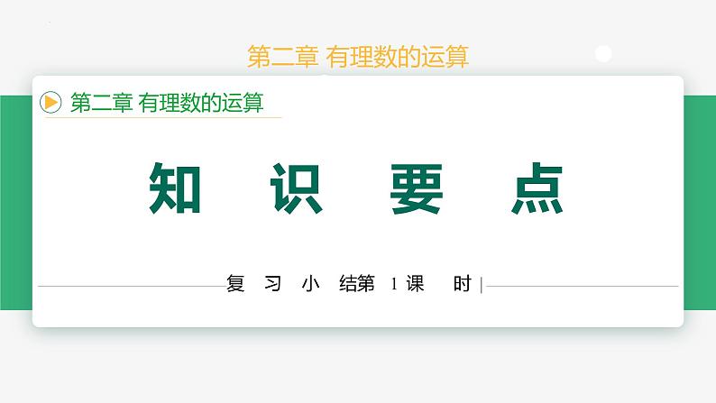 【人教版】七上数学 第2章 有理数的运算 单元复习(第1课时知识要点)(教学课件)01
