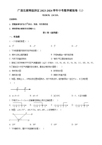 2024年广西北部湾经济区中考数学模拟试题(原卷版+解析版)