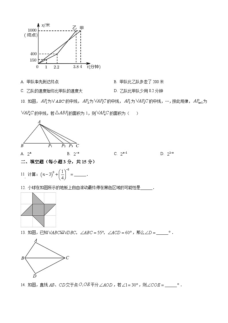 广东省河源地区2023-2024学年七年级下学期期末数学试题(原卷版)第3页